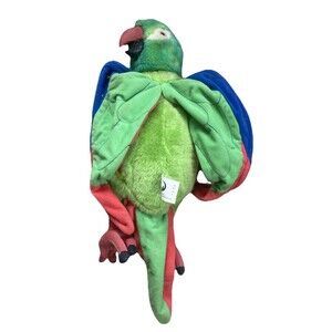 Equity Toys Paulie 1998 Dreamworks Movie perching bendable feet Parrot 8" Plush